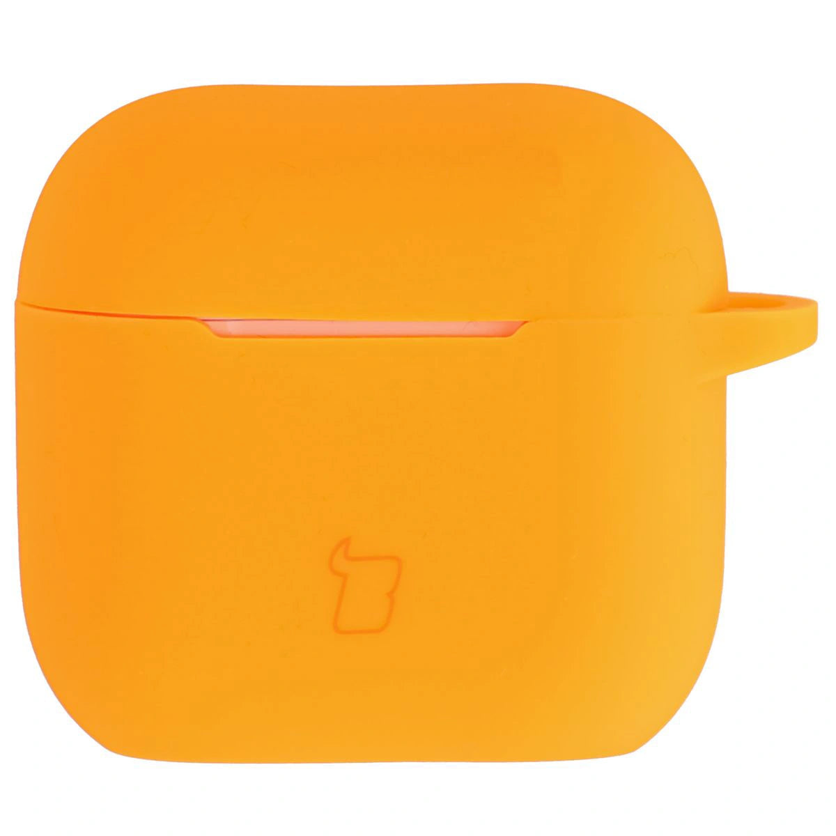 Silikonhülle mit Karabiner für AirPods 4, Bizon Case Headphone Silicone, Karotte