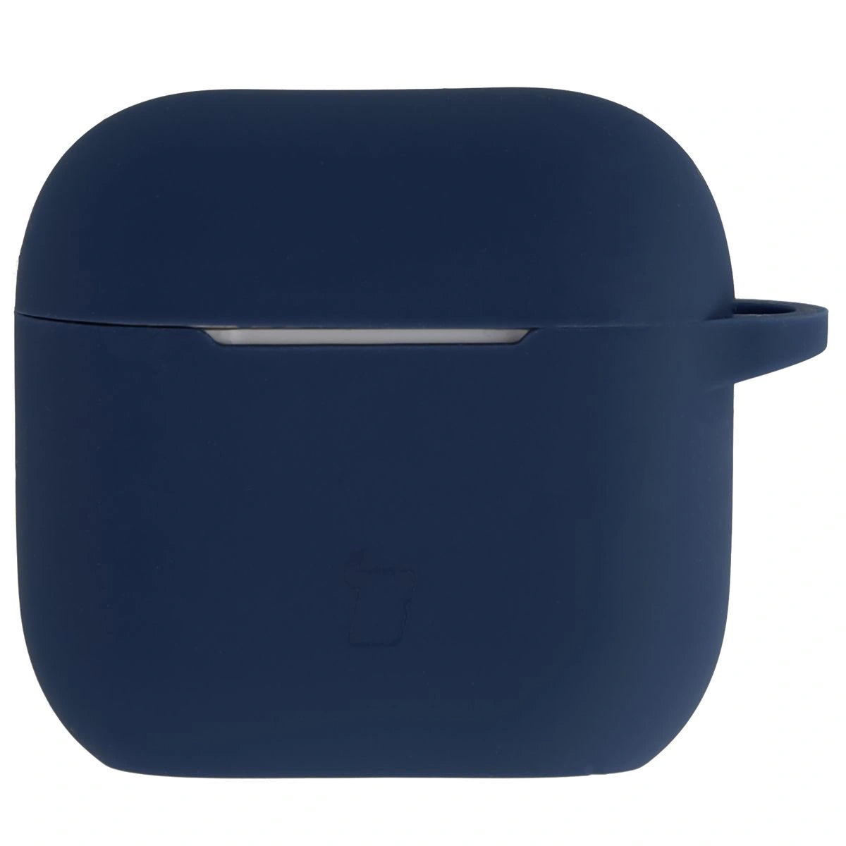 Silikonhülle mit Karabiner für AirPods 4, Bizon Case Headphone Silicone, Dunkelblau