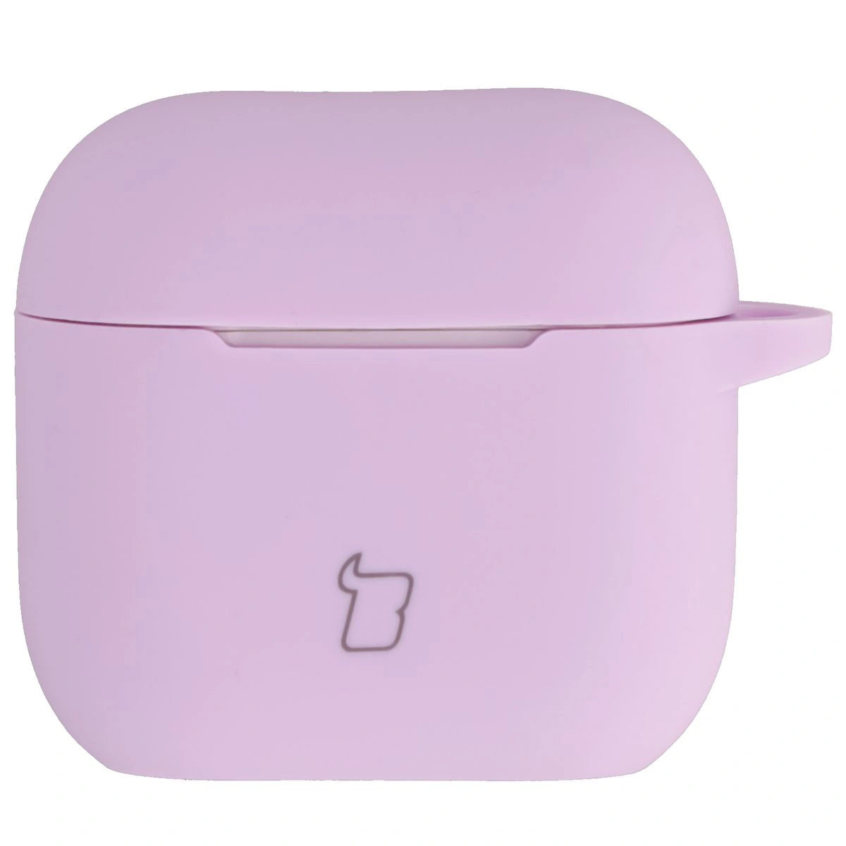 Silikonhülle mit Karabiner für AirPods 4, Bizon Case Headphone Silicone, Lavendel