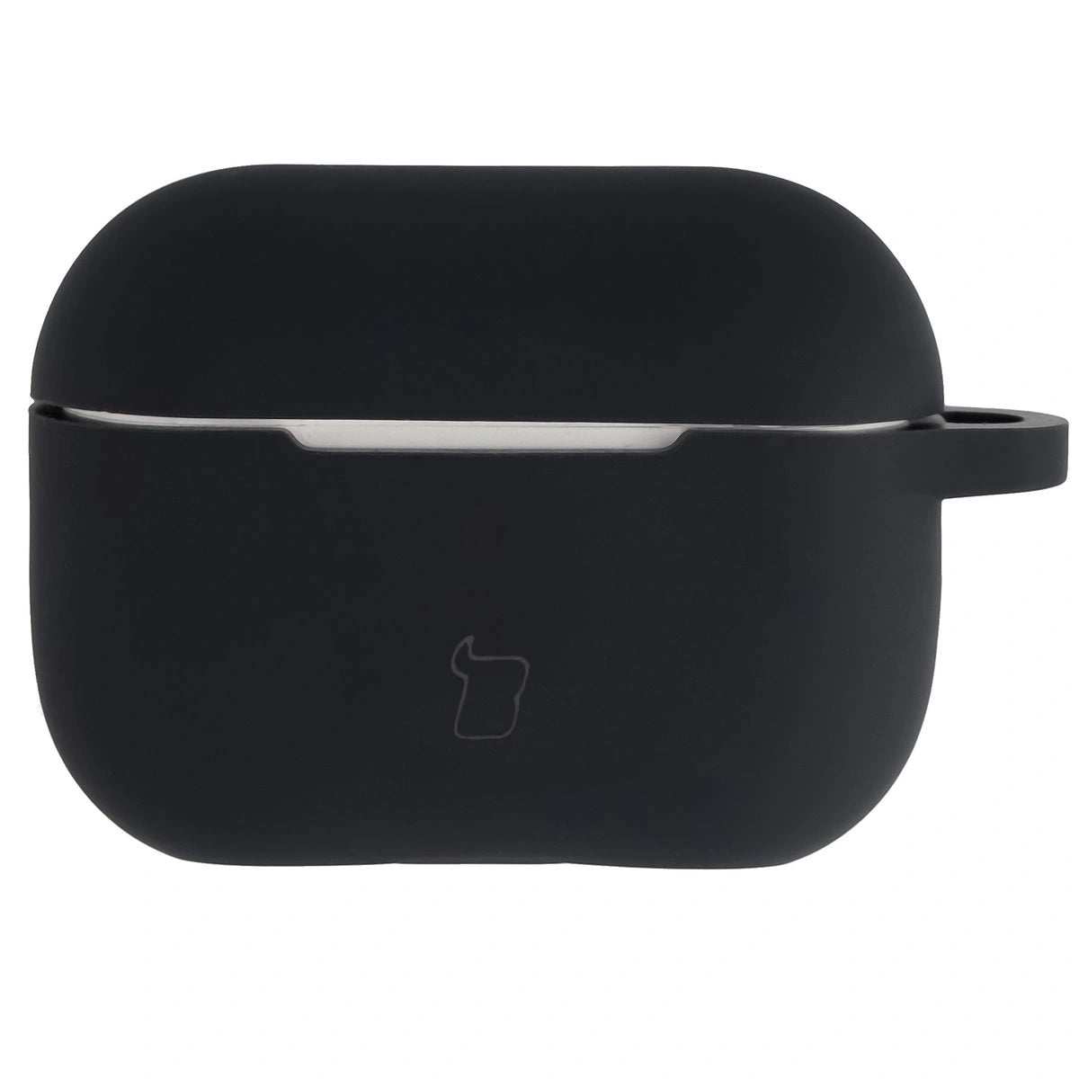 Silikonhülle mit Karabiner für AirPods Pro 2, Bizon Case Headphone Silicone, Schwarz