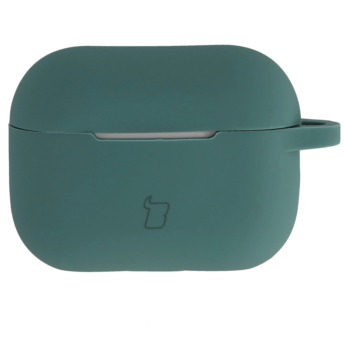 Silikonhülle mit Karabiner für AirPods Pro 2, Bizon Case Headphone Silicone, Dunkelgrün
