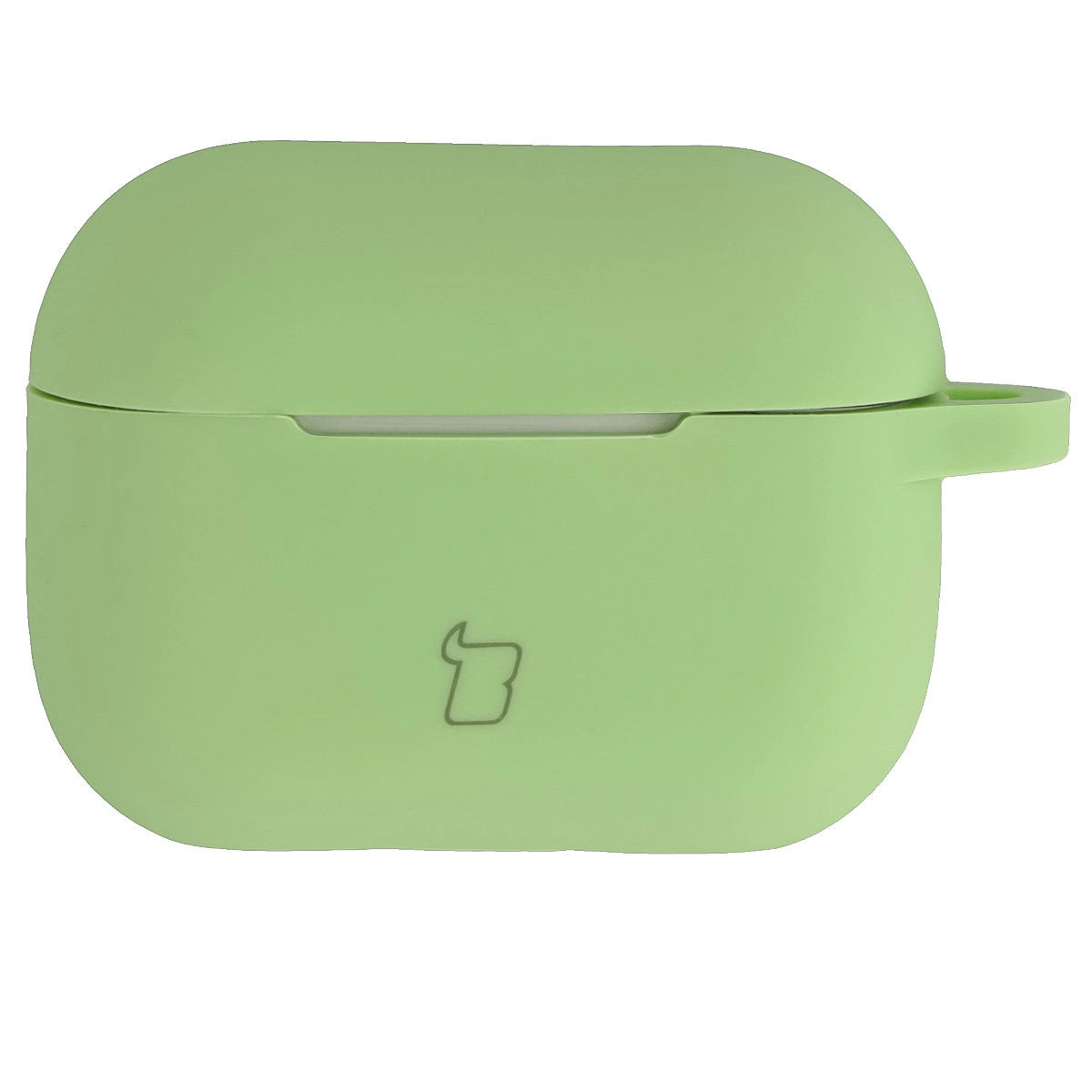 Silikonhülle mit Karabiner für AirPods Pro 2, Bizon Case Headphone Silicone, Hellgrün
