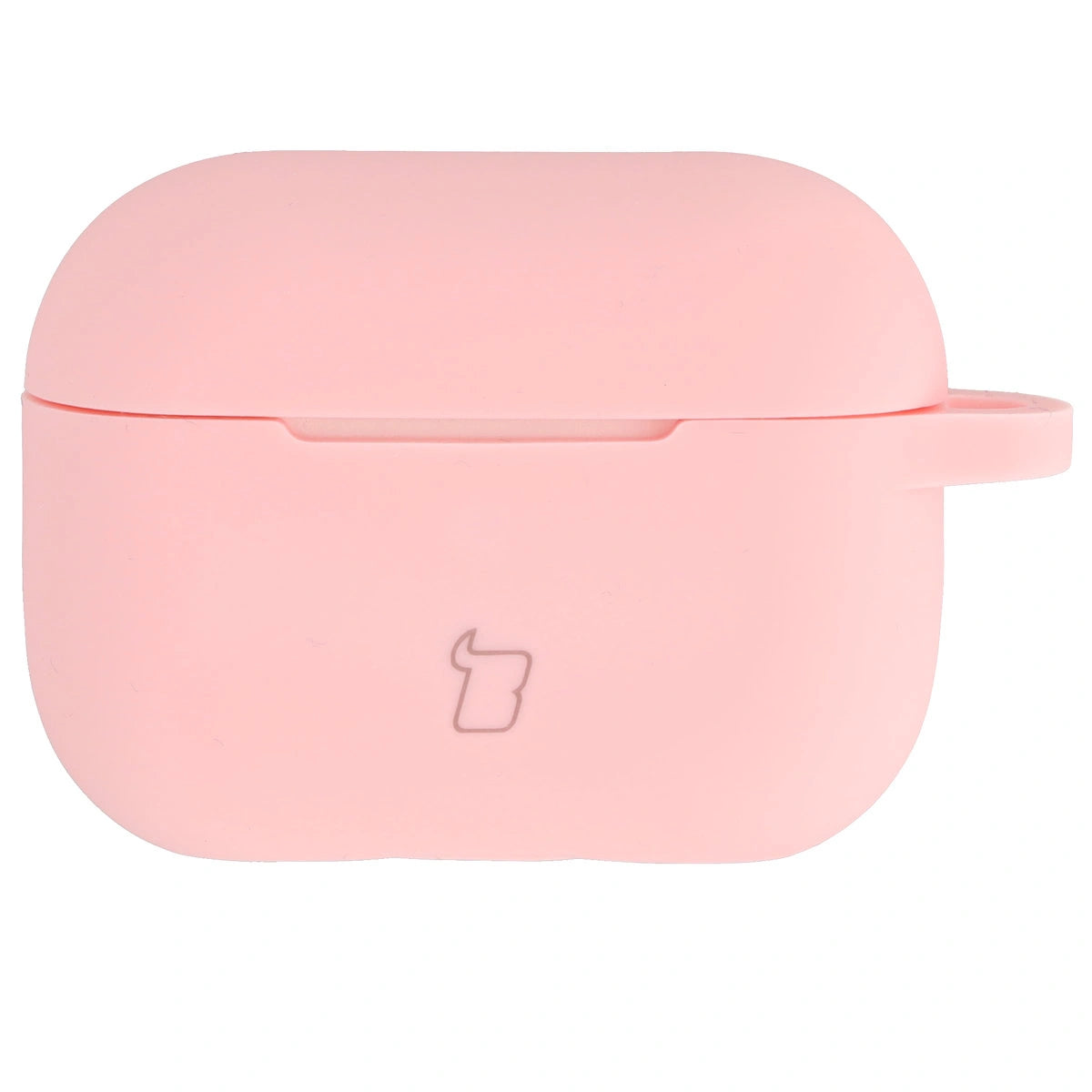 Silikonhülle mit Karabiner für AirPods Pro 2, Bizon Case Headphone Silicone, Hellrosa