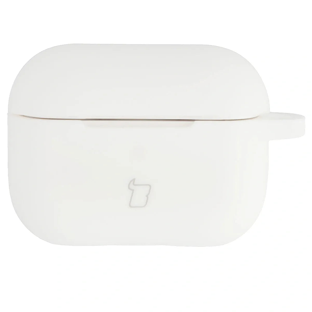 Silikonhülle mit Karabiner für AirPods Pro 2, Bizon Case Headphone Silicone, Weiß