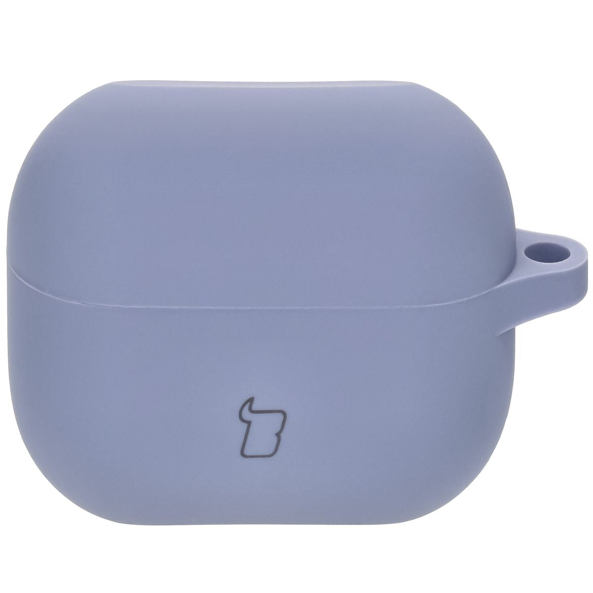 Silikonhülle mit Karabiner für Galaxy Buds 3/3 Pro/3 FE, Bizon Case Headphone Silicone, Grau