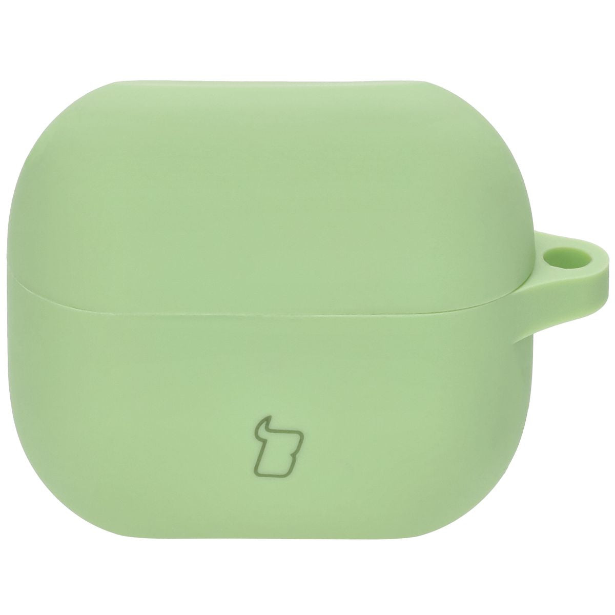Silikonhülle mit Karabiner für Galaxy Buds 3/3 Pro/3 FE, Bizon Case Headphone Silicone, Hellgrün