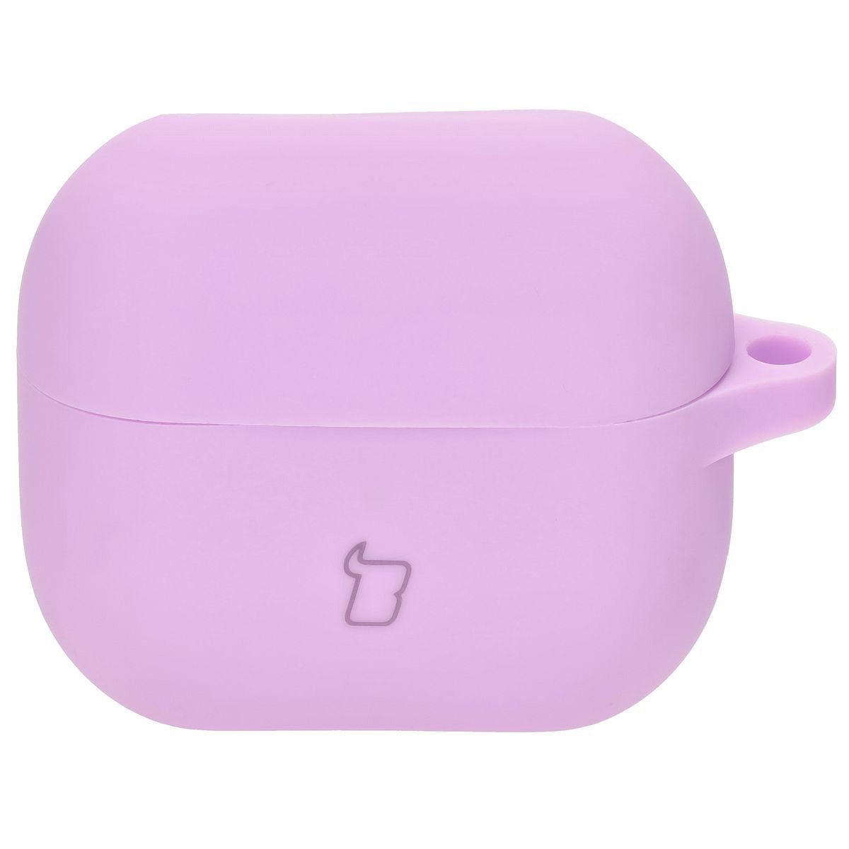 Silikonhülle mit Karabiner für Galaxy Buds 3/3 Pro/3 FE, Bizon Case Headphone Silicone, Hellviolett