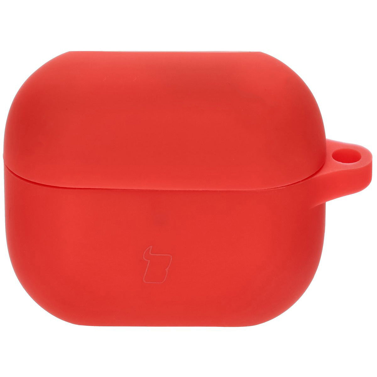 Silikonhülle mit Karabiner für Galaxy Buds 3/3 Pro/3 FE, Bizon Case Headphone Silicone, Rot