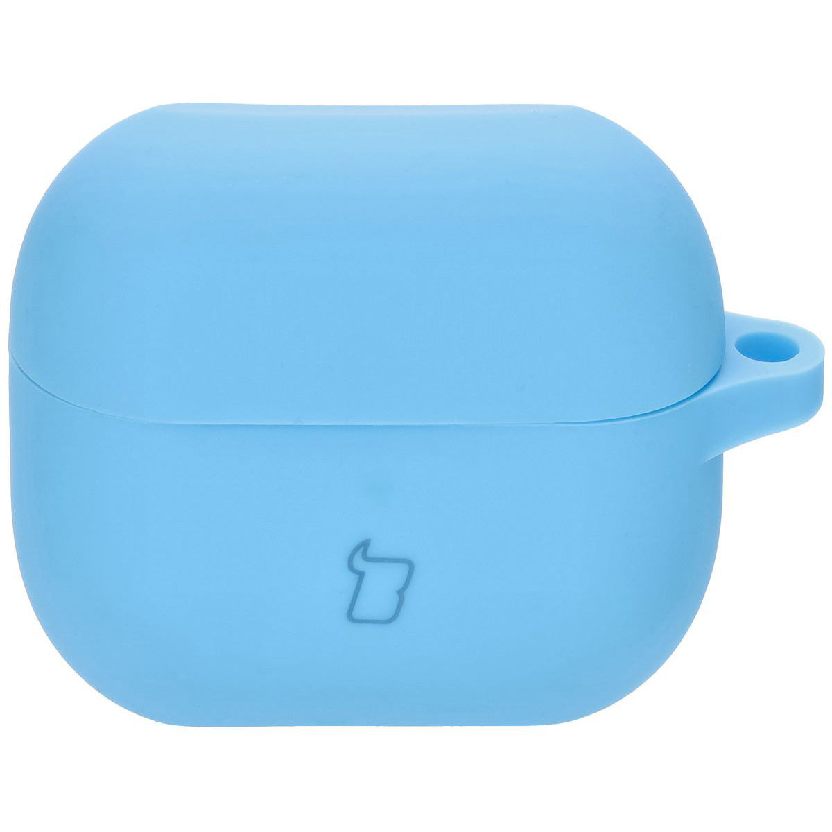 Silikonhülle mit Karabiner für Galaxy Buds 3/3 Pro/3 FE, Bizon Case Headphone Silicone, Blau