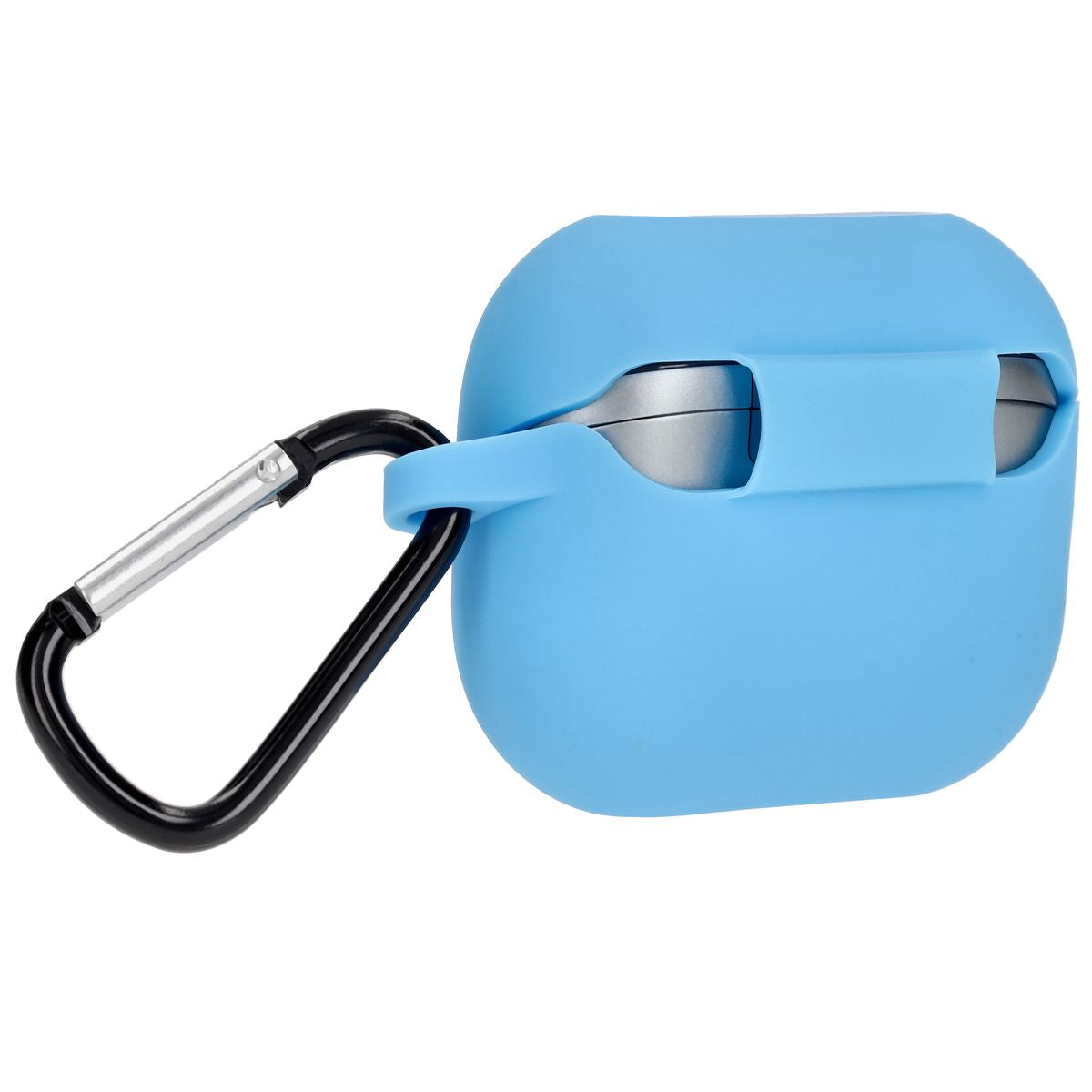 Silikonhülle mit Karabiner für Galaxy Buds 3/3 Pro/3 FE, Bizon Case Headphone Silicone, Blau