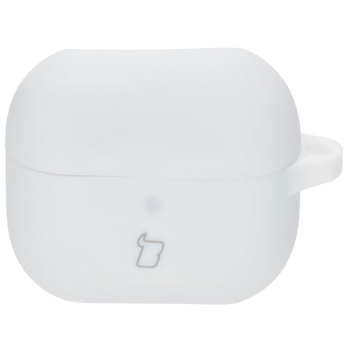 Silikonhülle mit Karabiner für Galaxy Buds 3/3 Pro/3 FE, Bizon Case Headphone Silicone, Weiß