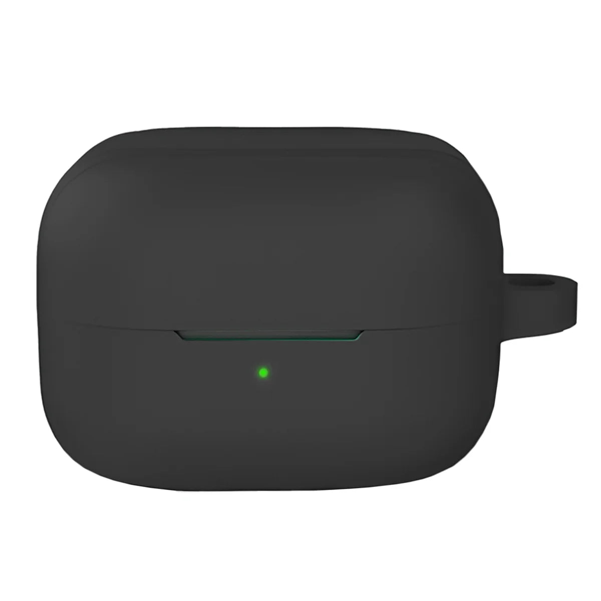 Silikonhülle mit Karabiner für Galaxy Buds 4 / 4 Pro, Bizon Case Headphone Silicone, Schwarz