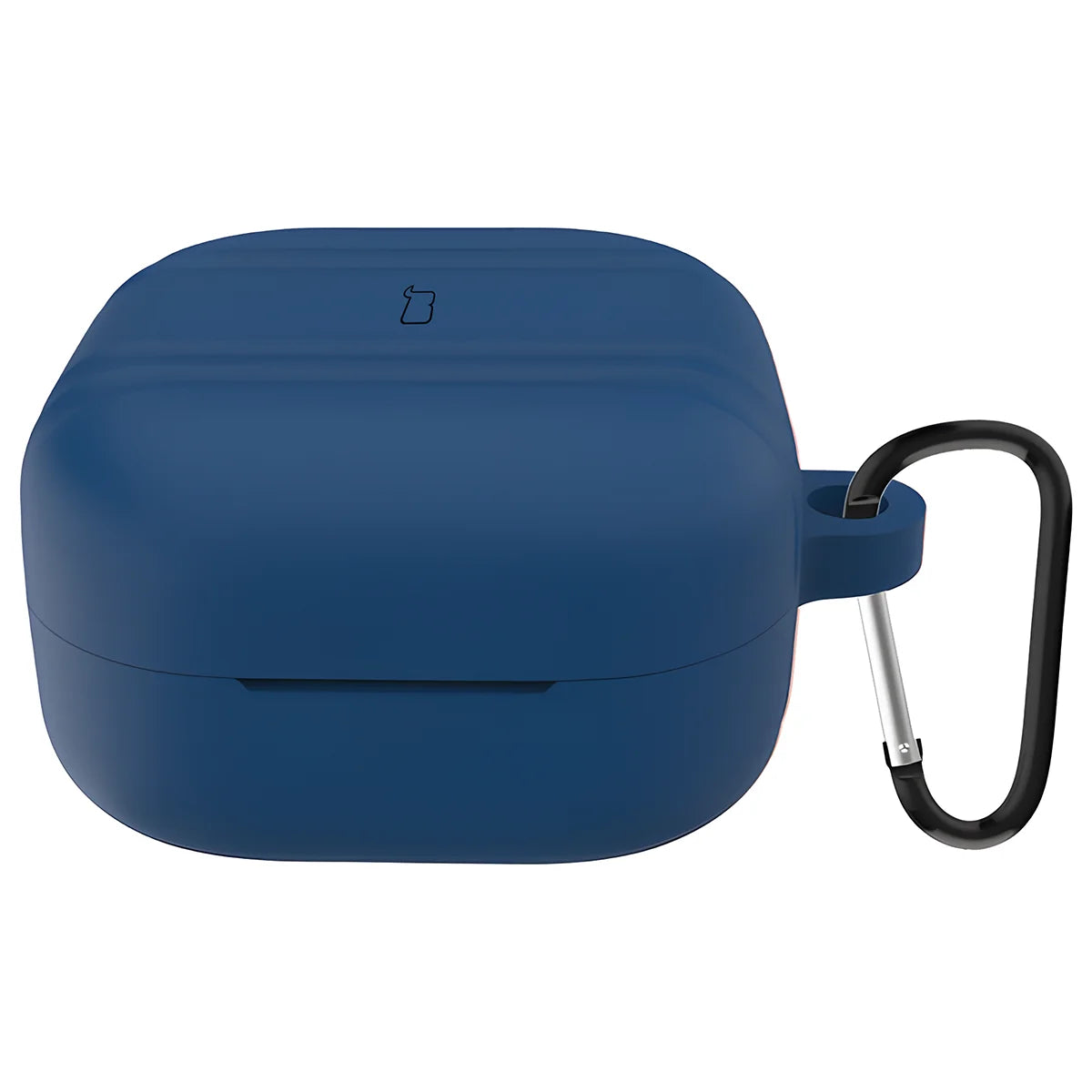 Silikonhülle mit Karabiner für Galaxy Buds 4 / 4 Pro, Bizon Case Headphone Silicone, Dunkelblau