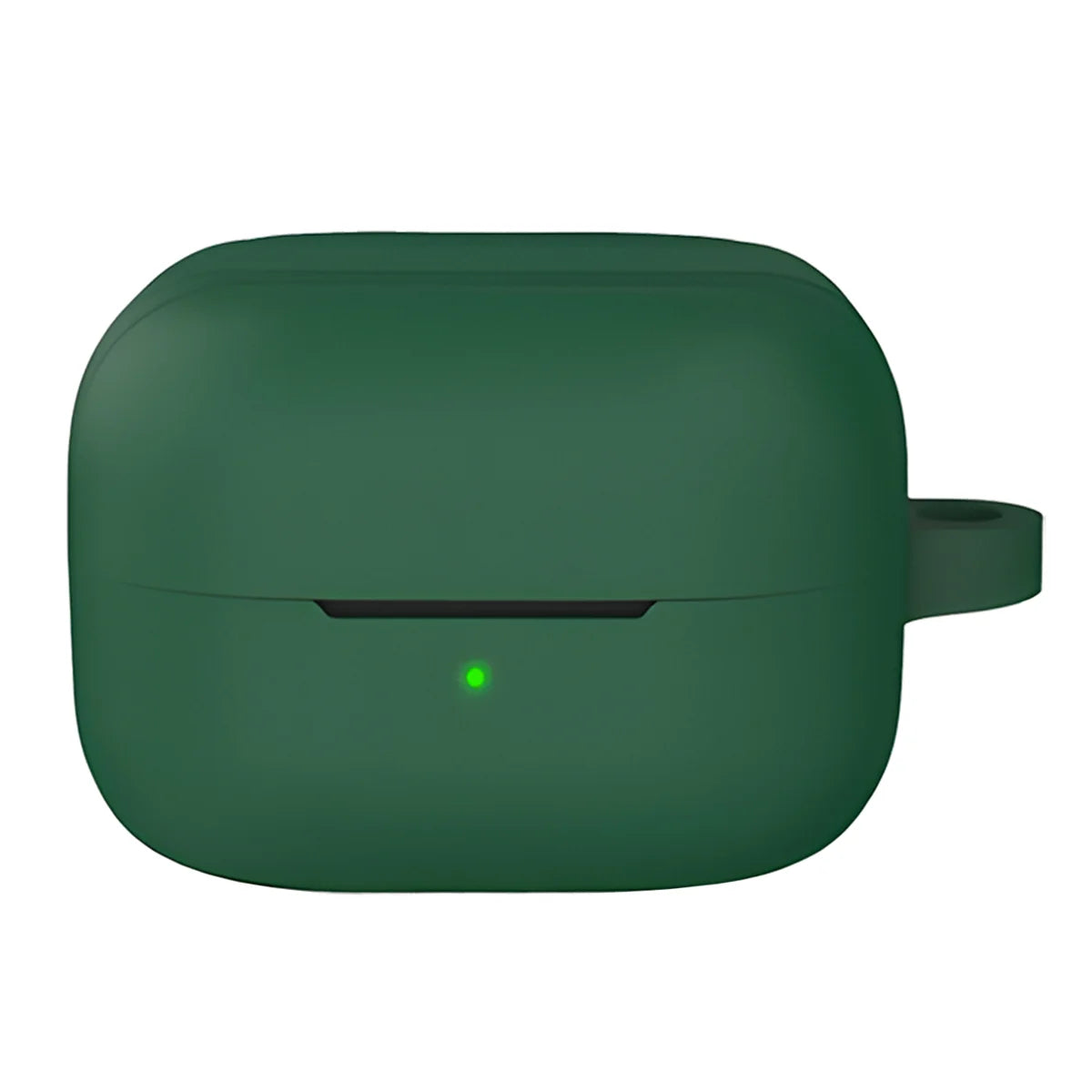 Silikonhülle mit Karabiner für Galaxy Buds 4 / 4 Pro, Bizon Case Headphone Silicone, Dunkelgrün
