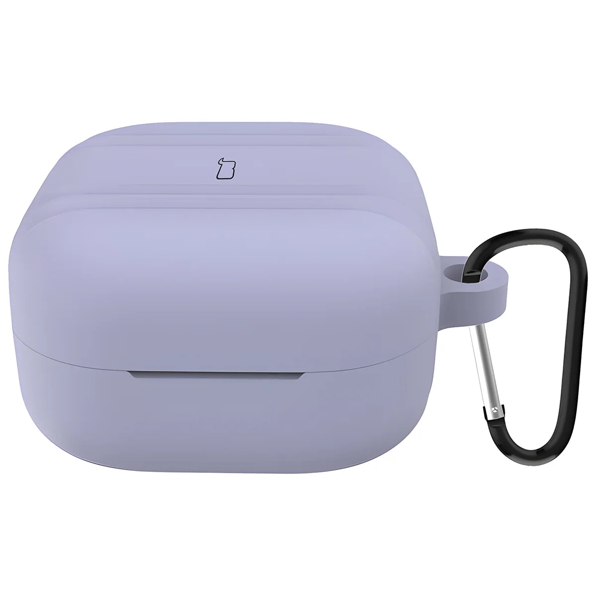 Silikonhülle mit Karabiner für Galaxy Buds 4 / 4 Pro, Bizon Case Headphone Silicone, Grau