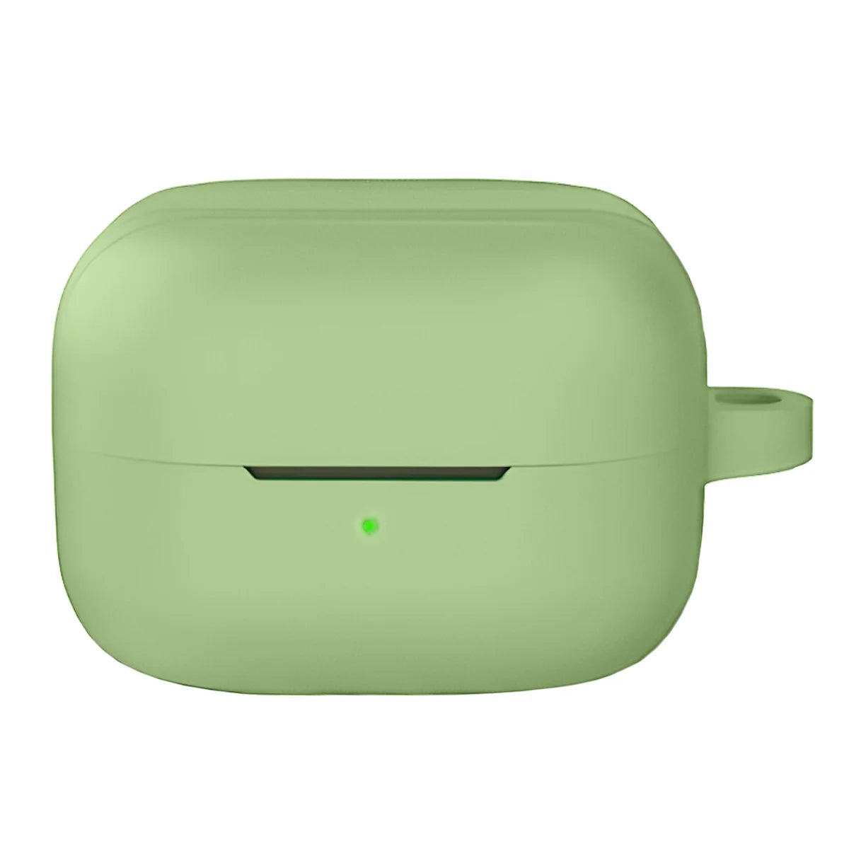 Silikonhülle mit Karabiner für Galaxy Buds 4 / 4 Pro, Bizon Case Headphone Silicone, Hellgrün