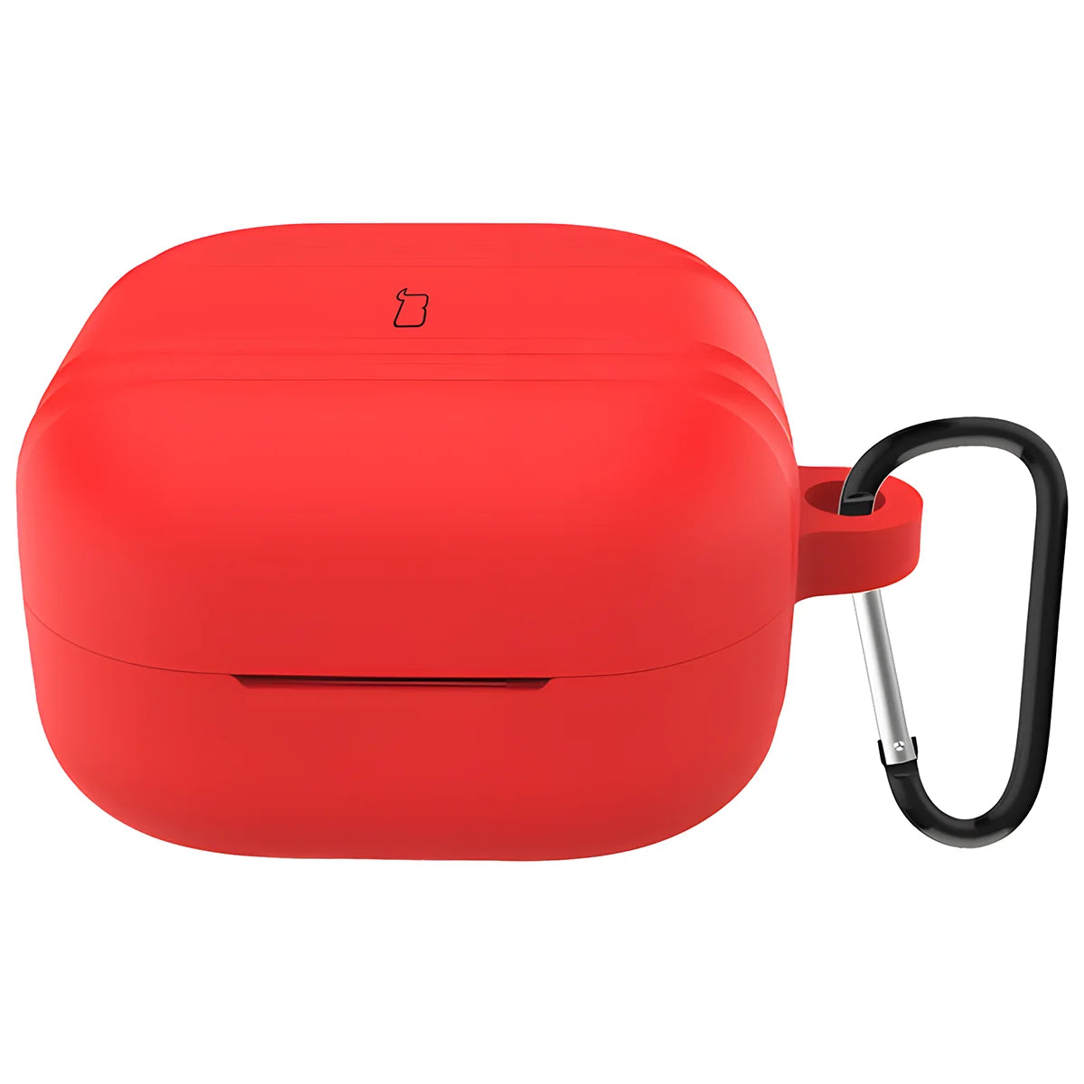 Silikonhülle mit Karabiner für Galaxy Buds 4 / 4 Pro, Bizon Case Headphone Silicone, Rot