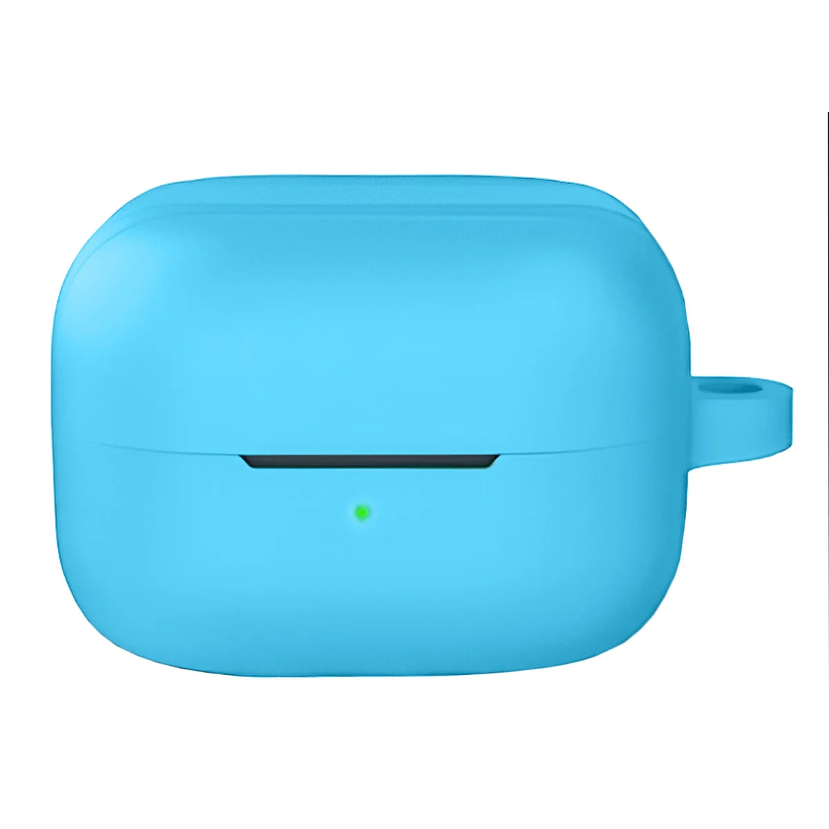 Silikonhülle mit Karabiner für Galaxy Buds 4 / 4 Pro, Bizon Case Headphone Silicone, Hellblau