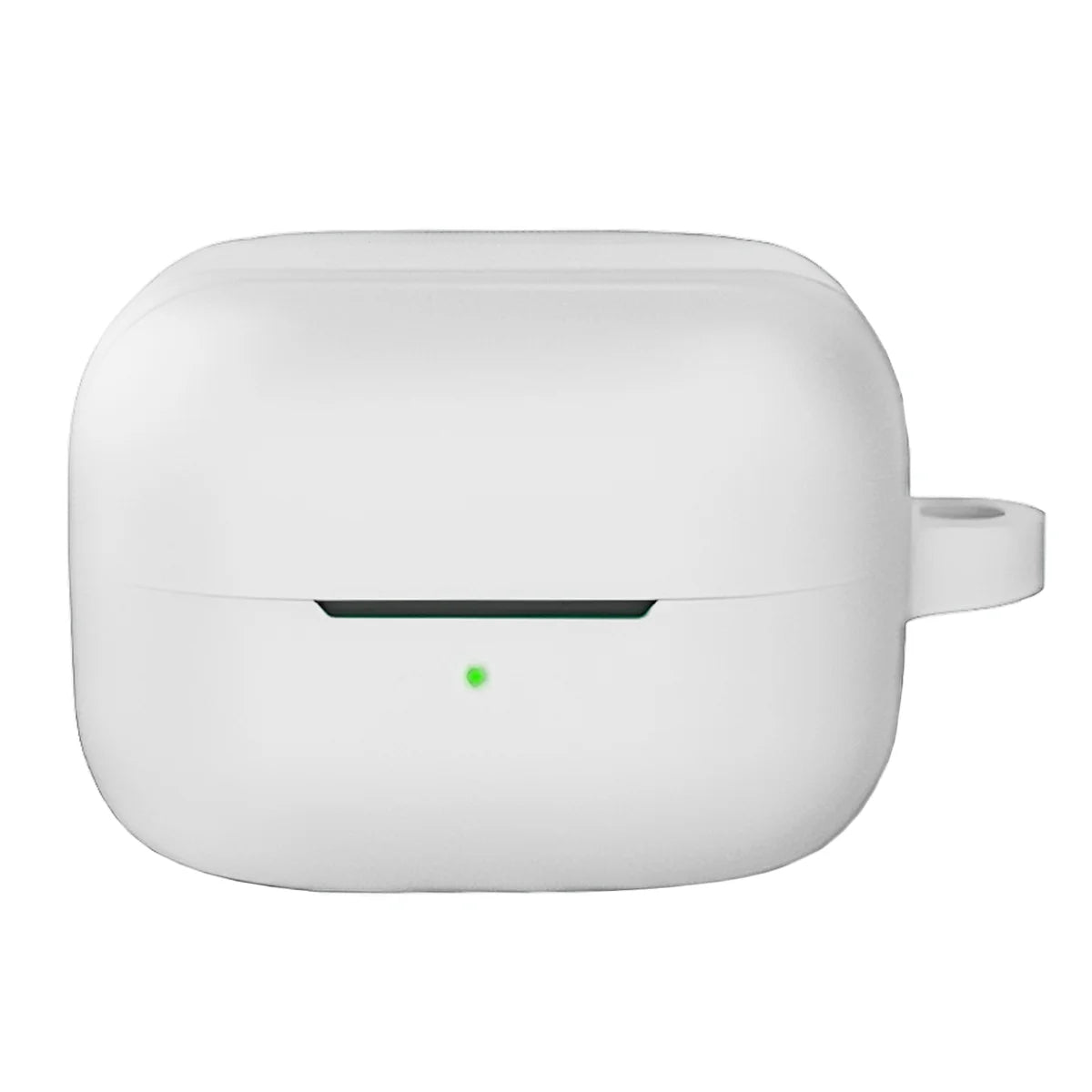 Silikonhülle mit Karabiner für Galaxy Buds 4 / 4 Pro, Bizon Case Headphone Silicone, Weiß