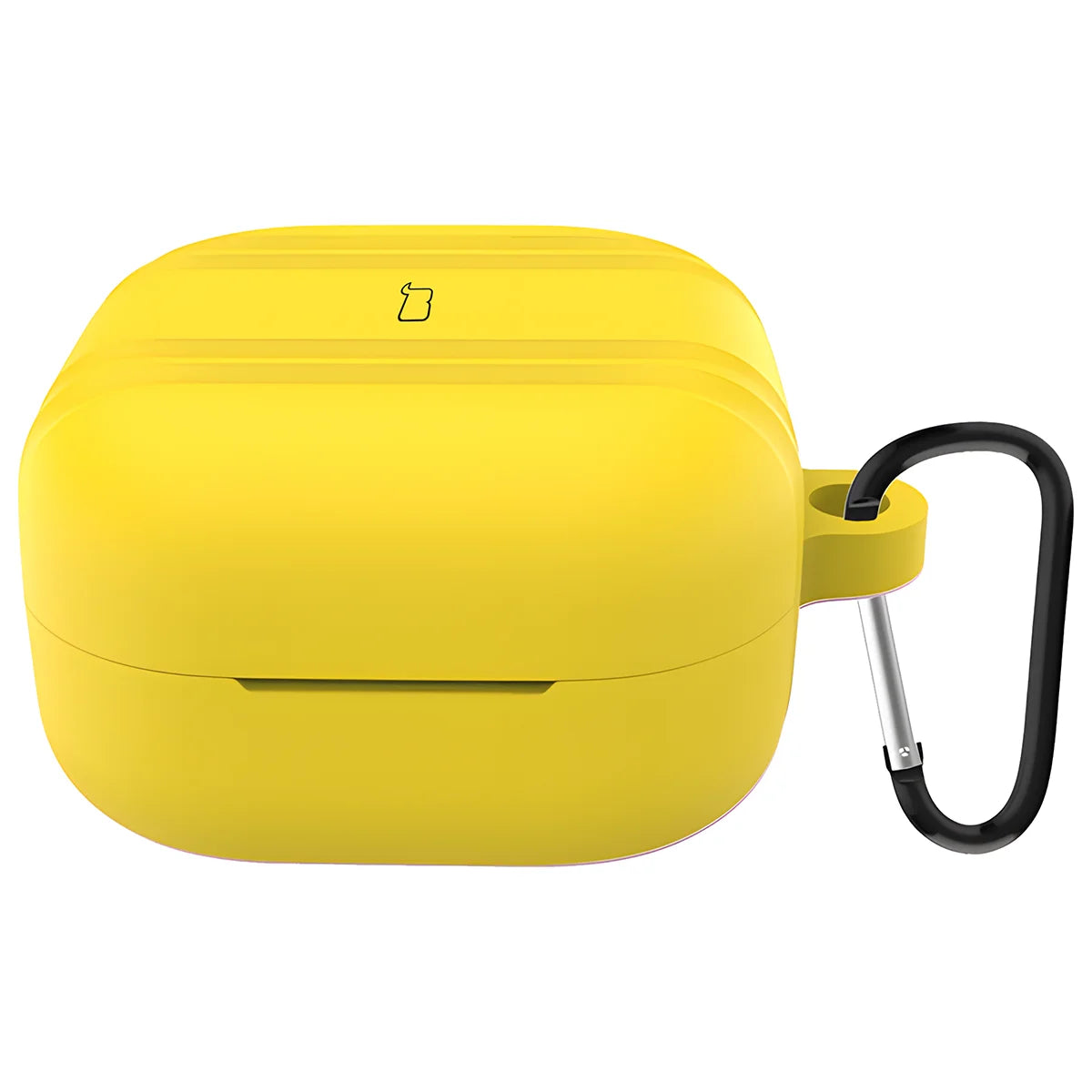 Silikonhülle mit Karabiner für Galaxy Buds 4 / 4 Pro, Bizon Case Headphone Silicone, Gelb