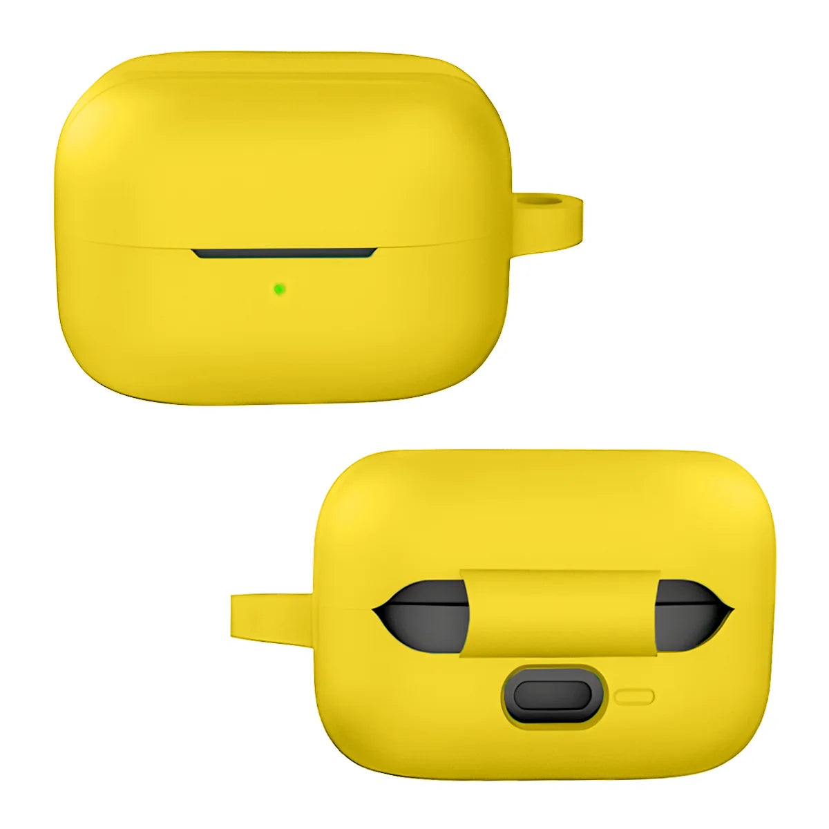 Silikonhülle mit Karabiner für Galaxy Buds 4 / 4 Pro, Bizon Case Headphone Silicone, Gelb