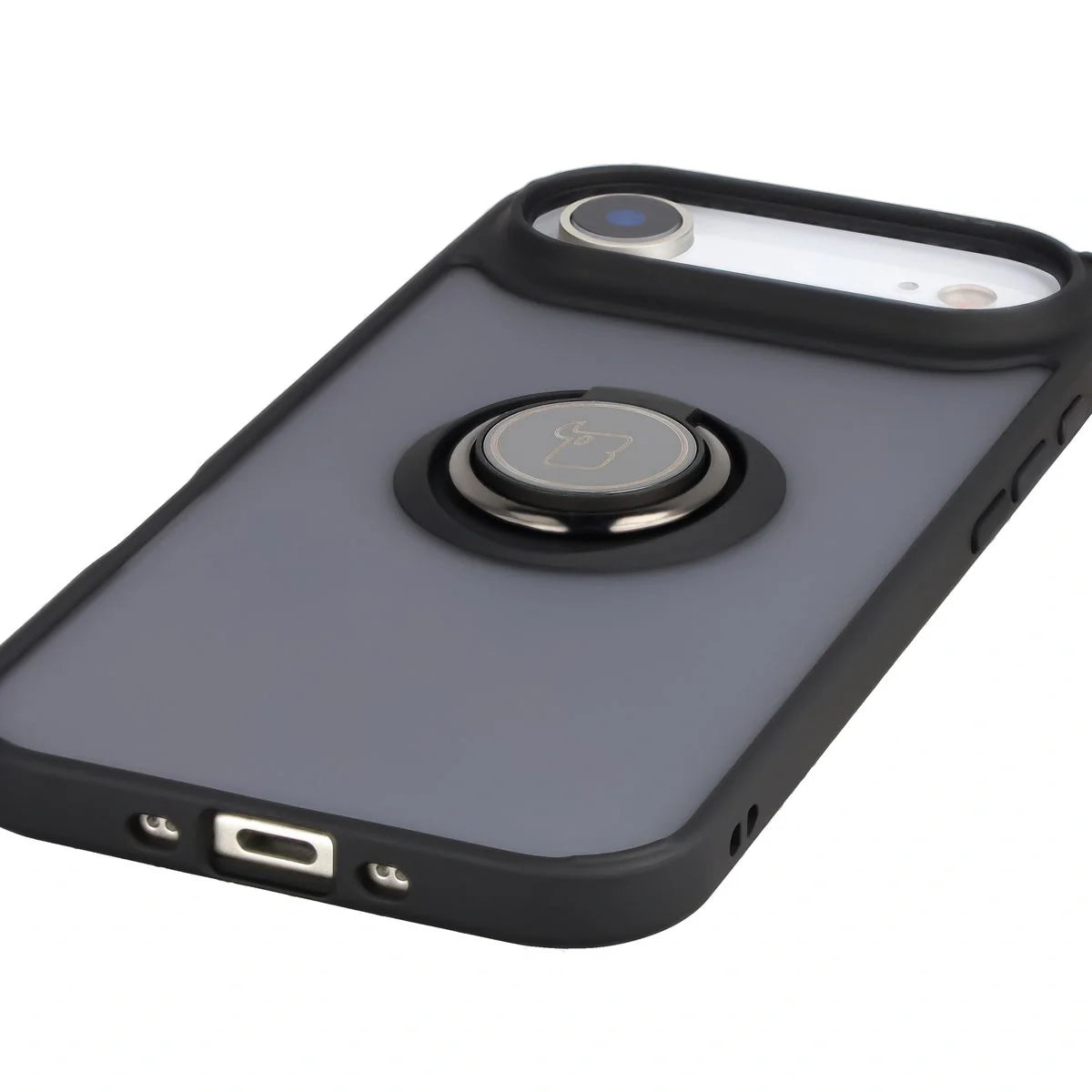 Handyhülle mit Fingergriff für iPhone Air, Bizon Case Hybrid Ring, getönt mit schwarzem Rahmen