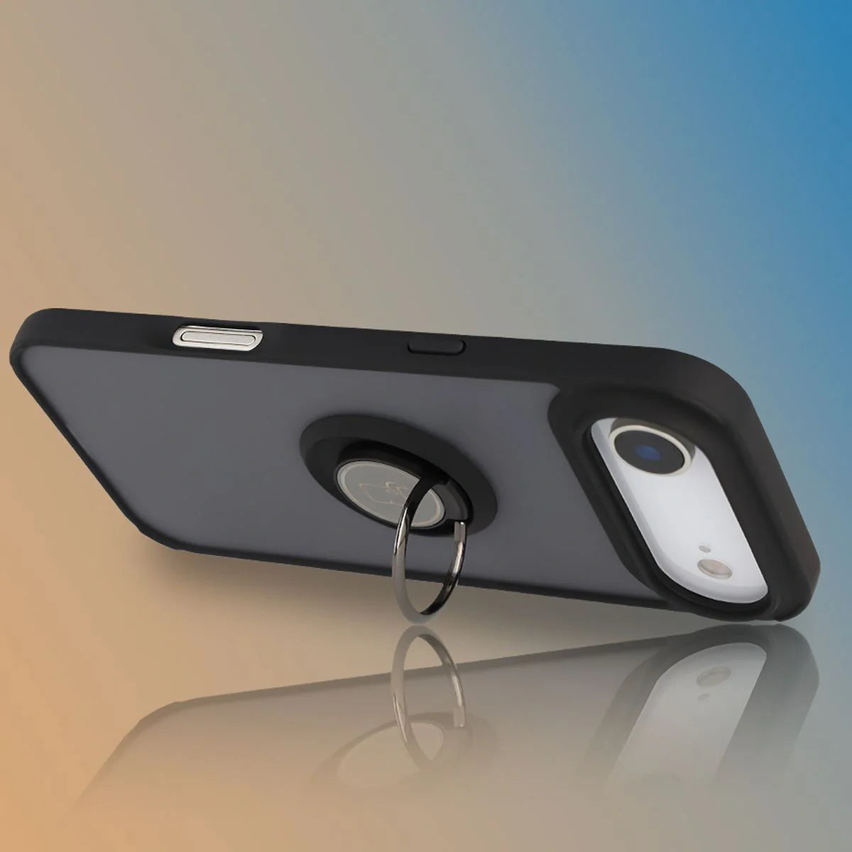 Handyhülle mit Fingergriff für iPhone Air, Bizon Case Hybrid Ring, getönt mit schwarzem Rahmen