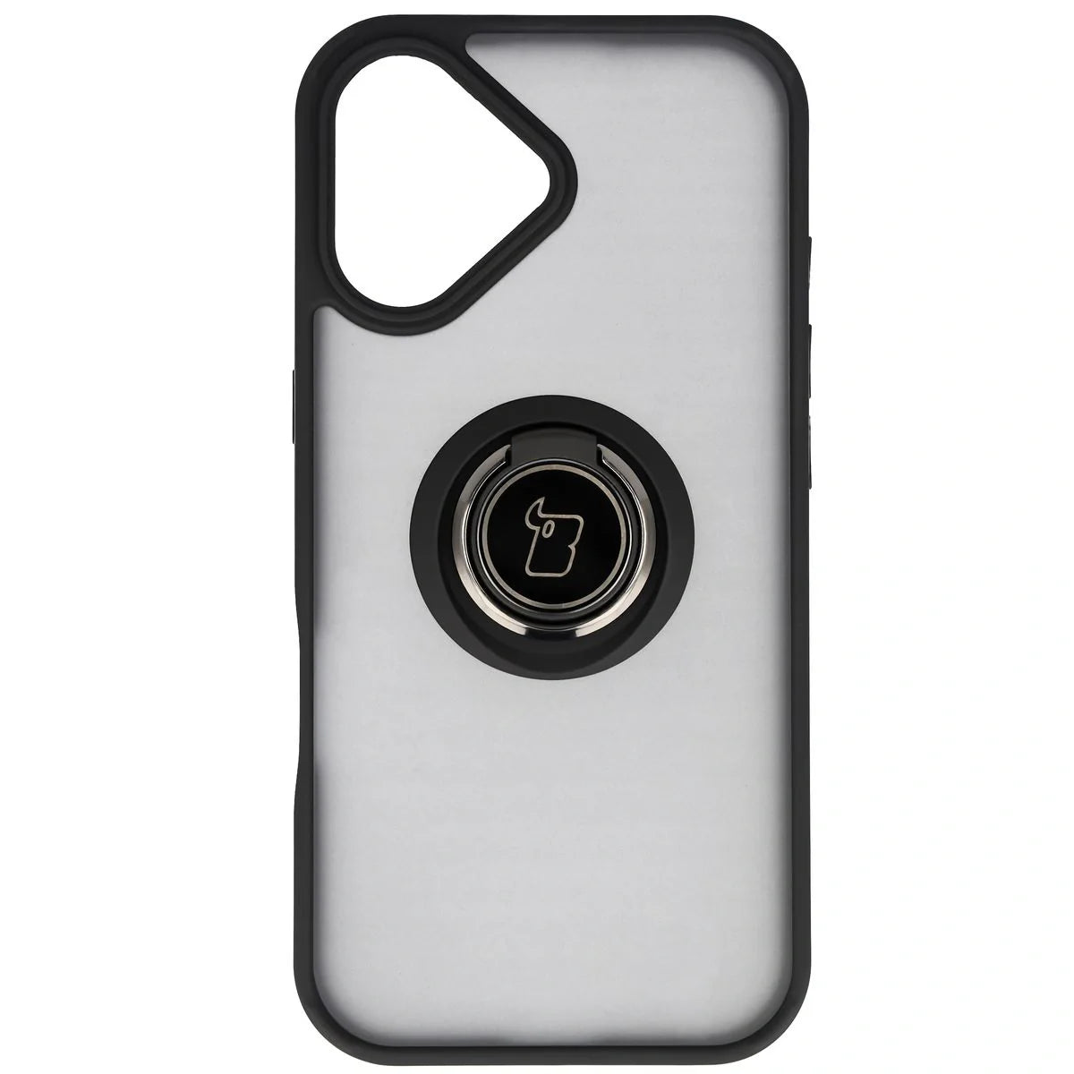 Handyhülle mit Fingergriff für iPhone 17, Bizon Case Hybrid Ring, getönt mit schwarzem Rahmen