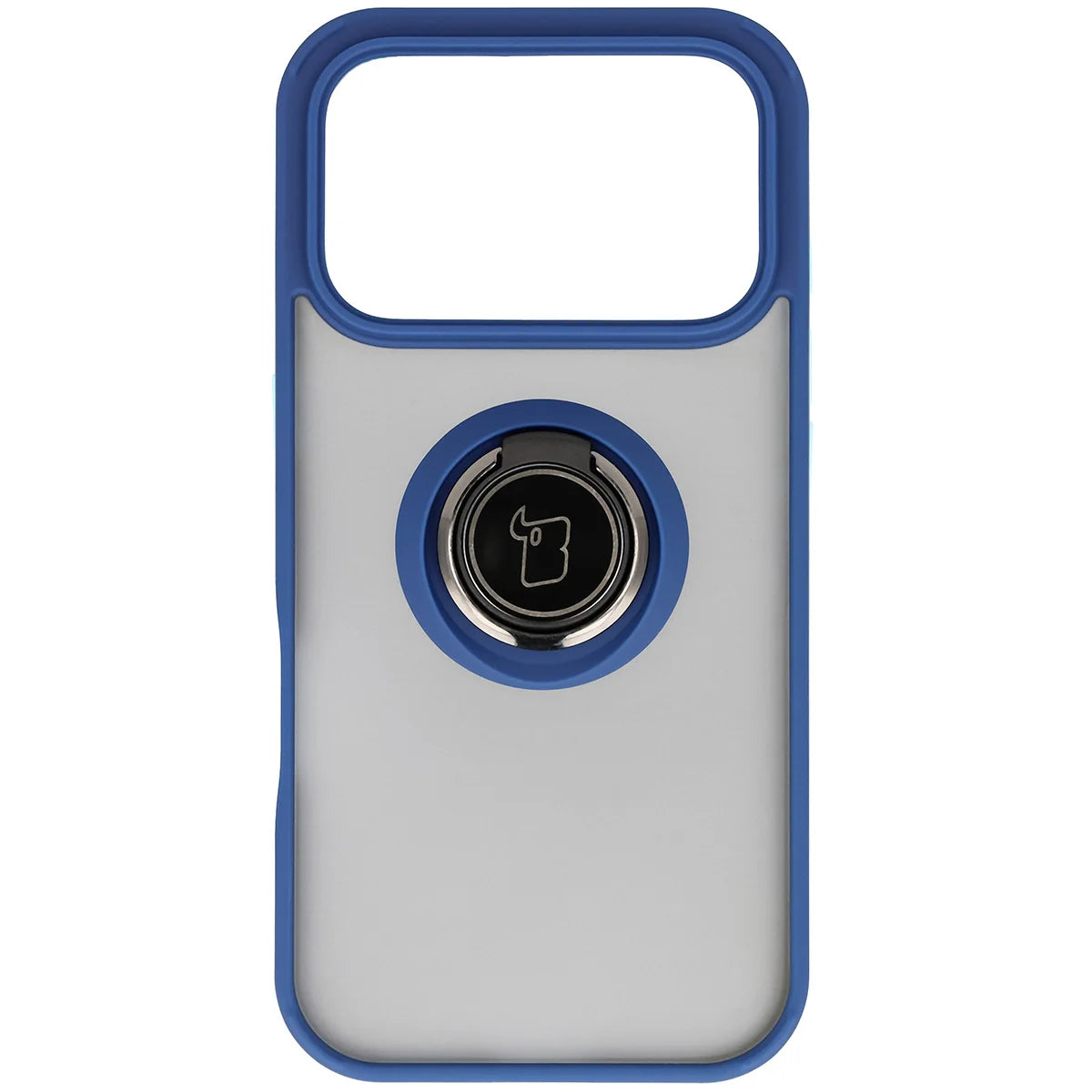 Handyhülle mit Fingergriff für iPhone 17 Pro, Bizon Case Hybrid Ring, getönt mit dunkelblauem Rahmen