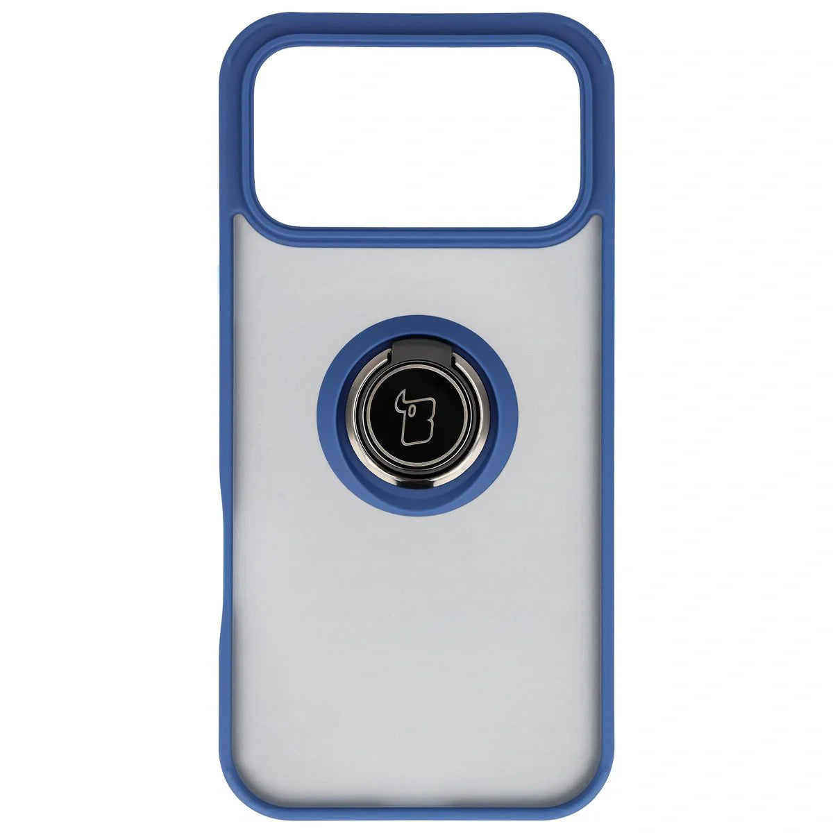 Handyhülle mit Fingergriff für iPhone 17 Pro Max, Bizon Case Hybrid Ring, getönt mit dunkelblauem Rahmen