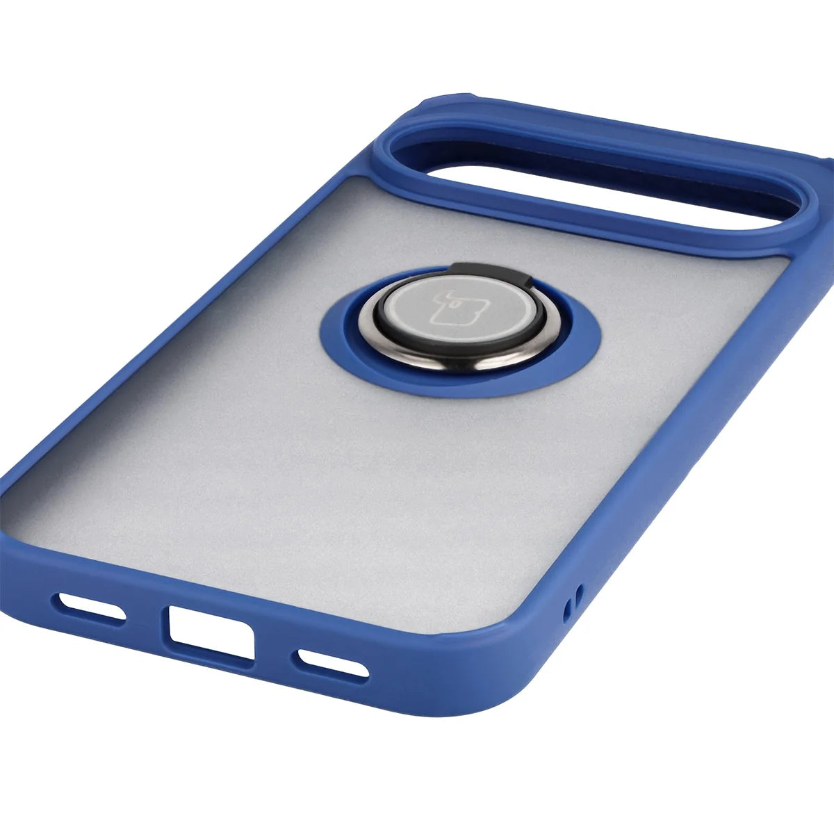 Handyhülle mit Fingergriff für Google Pixel 10 Pro XL, Bizon Case Hybrid Ring, getönt mit dunkelblauem Rahmen