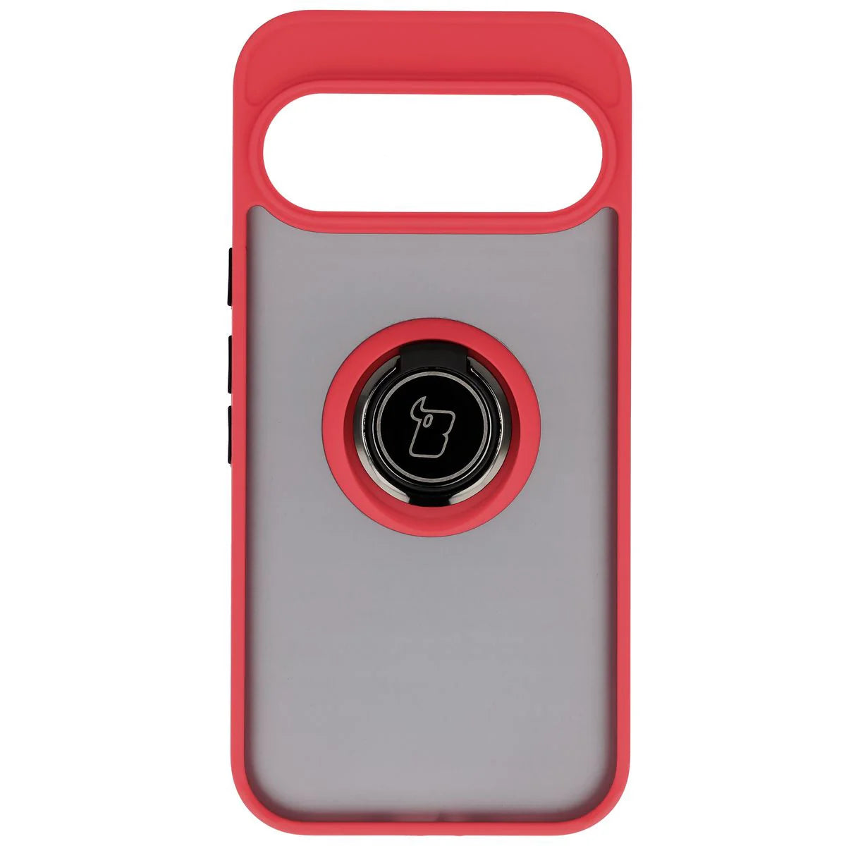 Handyhülle mit Fingergriff für Google Pixel 10 / 10 Pro, Bizon Case Hybrid Ring, getönt mit rotem Rahmen