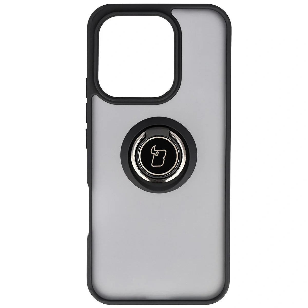 Handyhülle mit Fingergriff für Honor 400 Lite, Bizon Case Hybrid Ring, getönt mit schwarzem Rahmen