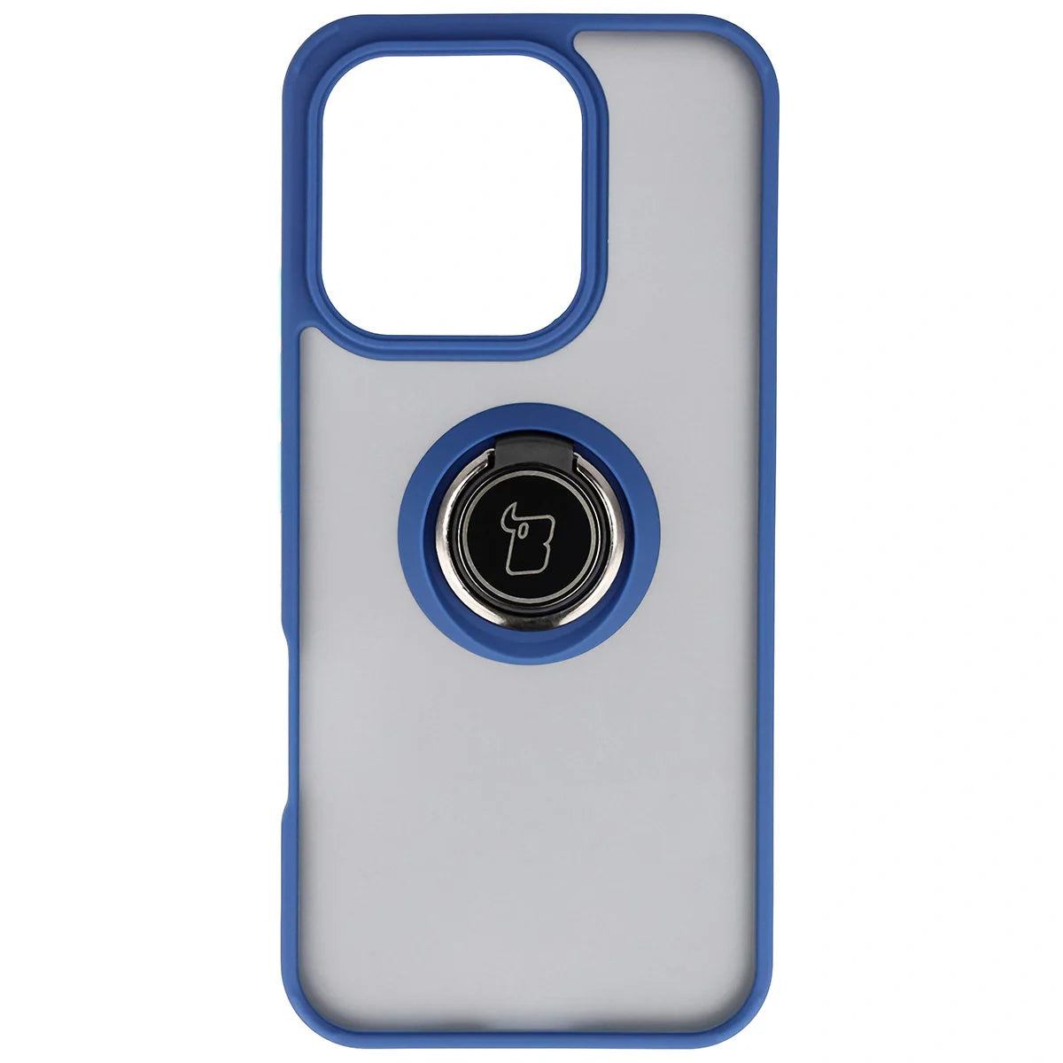 Handyhülle mit Fingergriff für Honor 400 Lite, Bizon Case Hybrid Ring, getönt mit dunkelblauem Rahmen