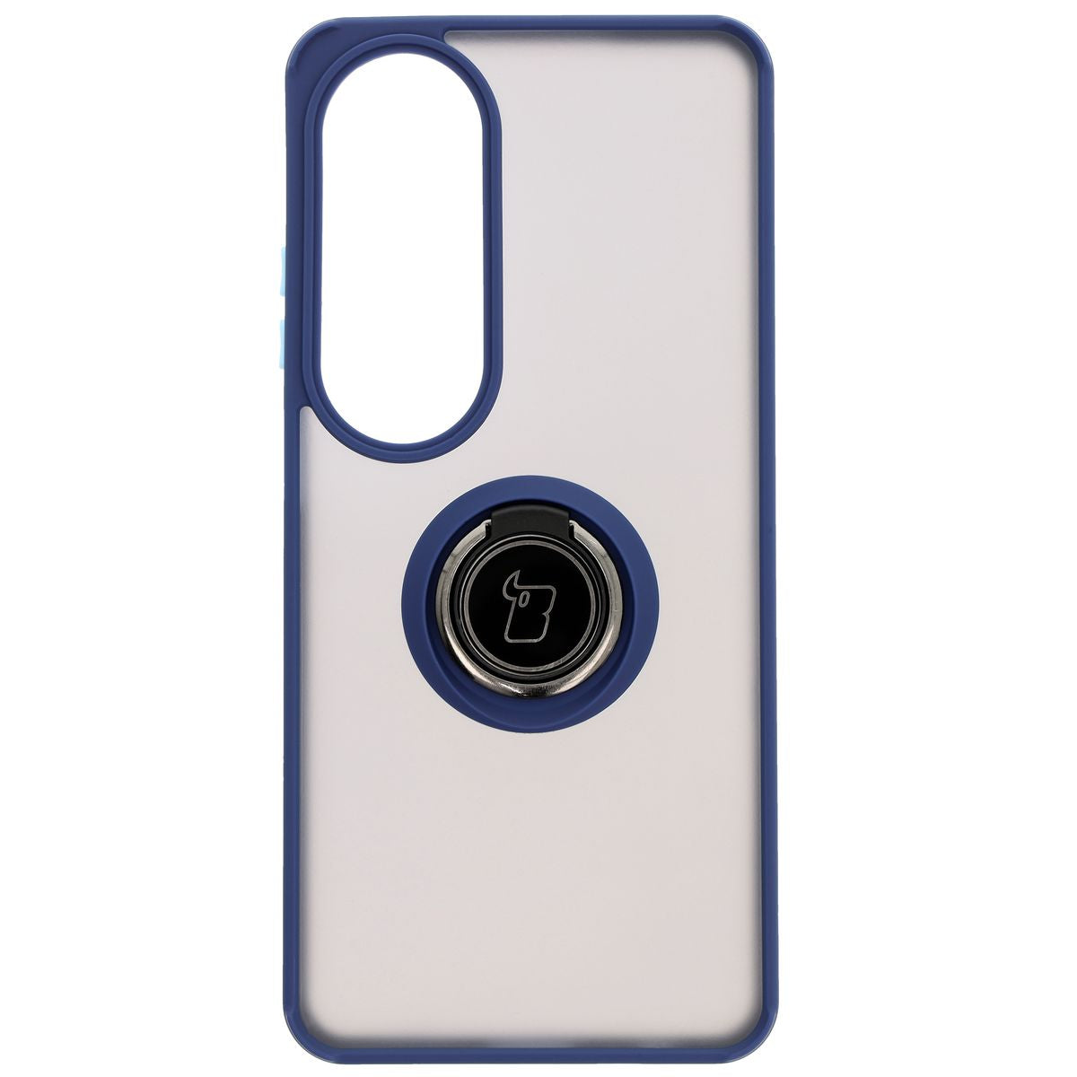 Handyhülle mit Fingergriff für Oppo A60 4G, Bizon Case Hybrid Ring, getönt mit dunkelblauem Rahmen