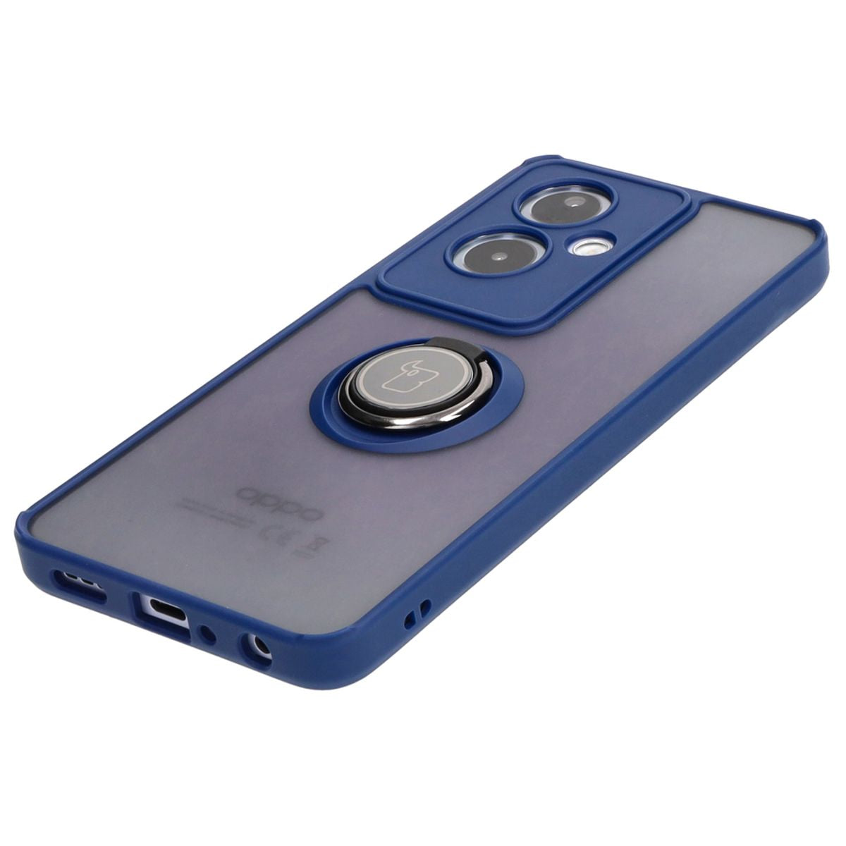 Schutzhülle für Oppo A79 5G, Bizon Case Hybrid Ring, Dunkelblau