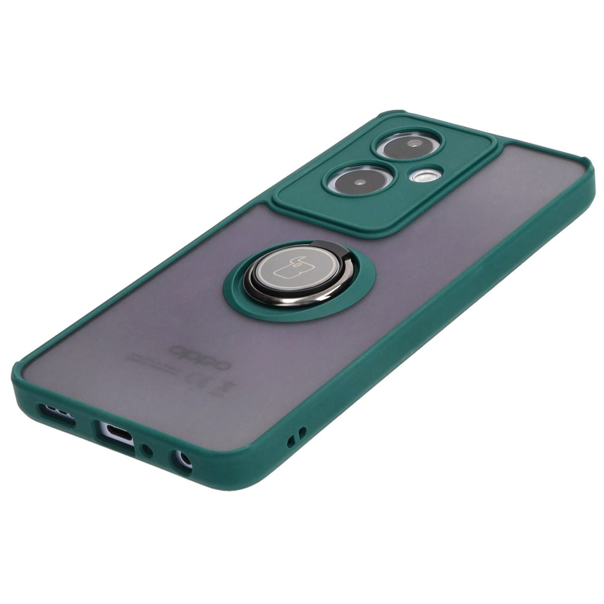 Schutzhülle für Oppo A79 5G, Bizon Case Hybrid Ring, Grün