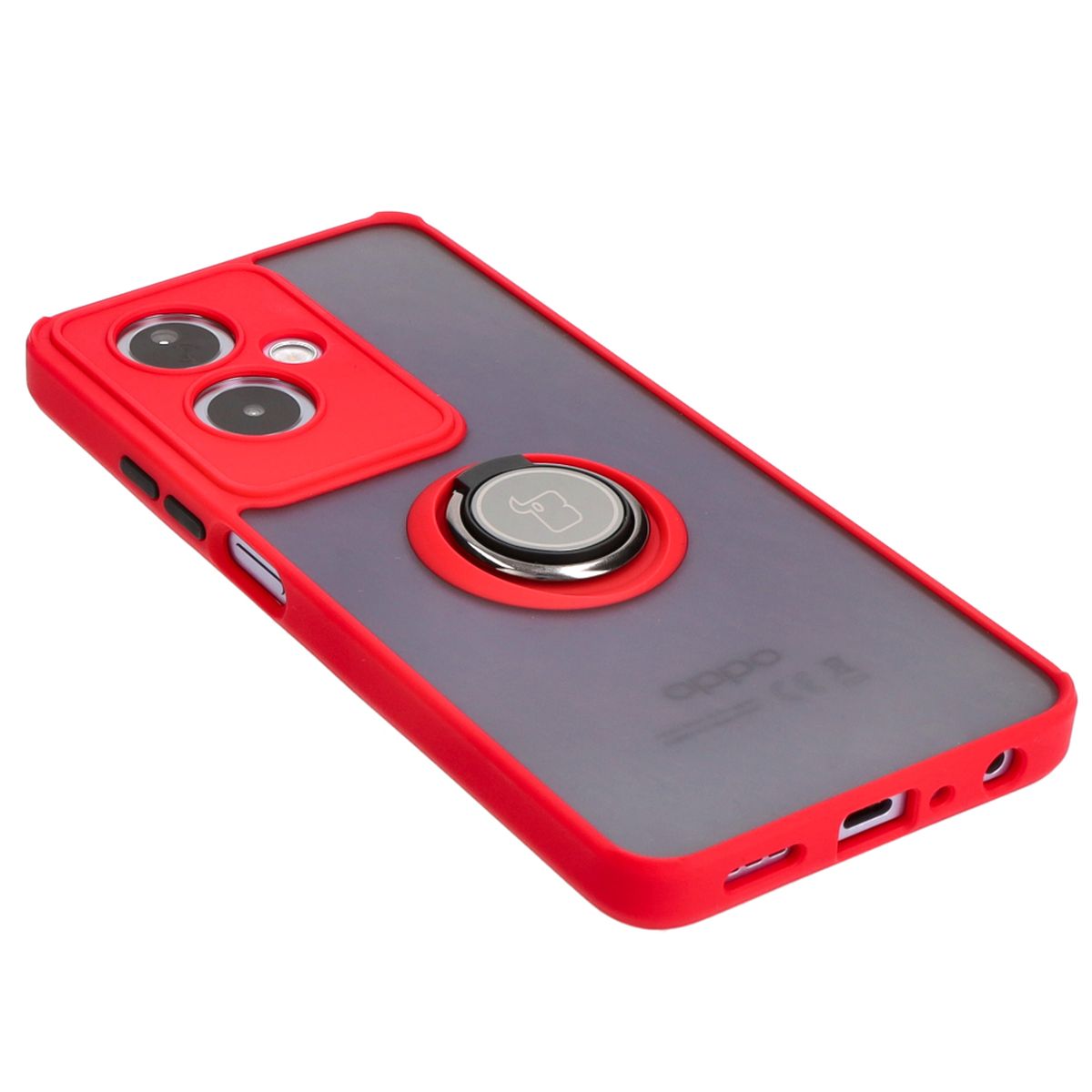 Schutzhülle für Oppo A79 5G, Bizon Case Hybrid Ring, Rot