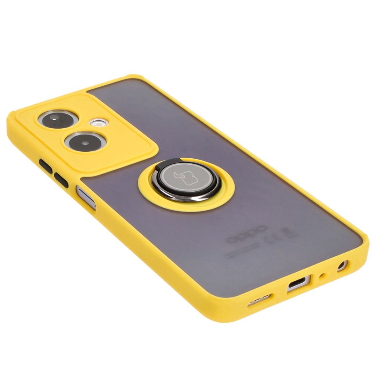 Schutzhülle für Oppo A79 5G, Bizon Case Hybrid Ring, Gelb