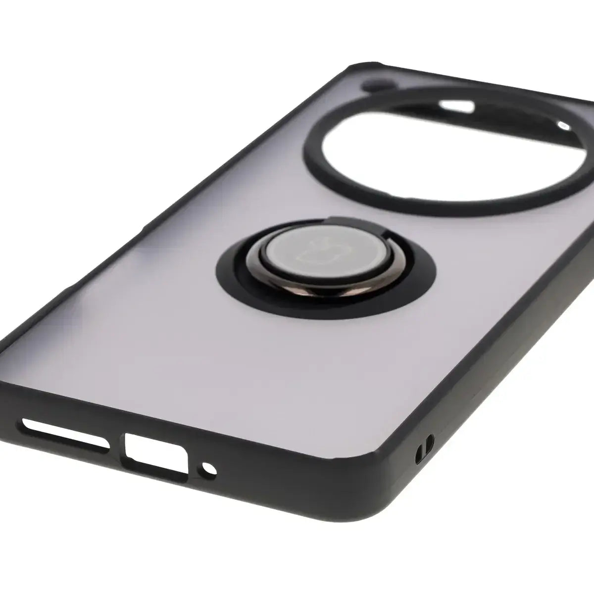 Handyhülle mit Fingergriff für Oppo Find X8 Pro, Bizon Case Hybrid Ring, getönt mit schwarzem Rahmen