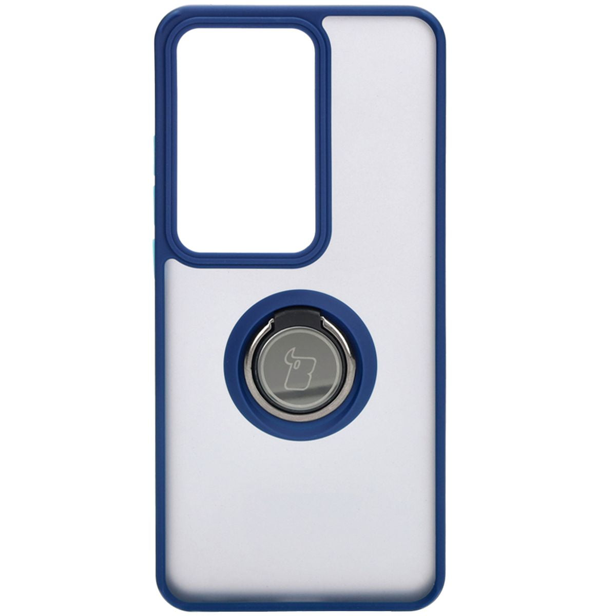 Handyhülle mit Fingergriff für Oppo Reno11 F 5G, Bizon Case Hybrid Ring, getönt mit dunkelblauem Rahmen
