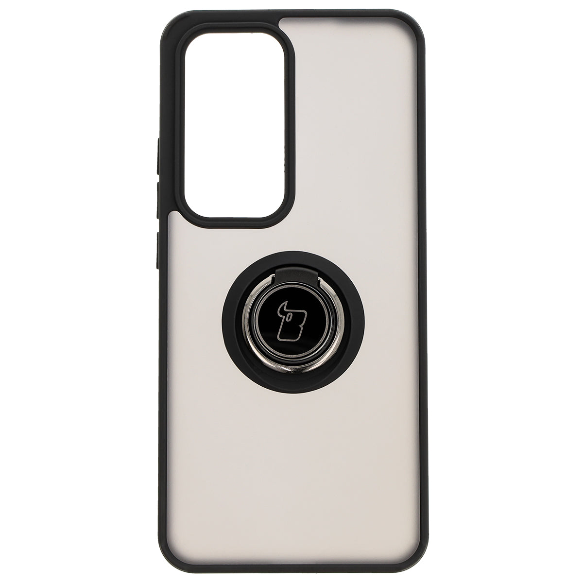 Handyhülle mit Fingergriff für Oppo Reno 12 Pro, Bizon Case Hybrid Ring, getönt mit schwarzem Rahmen