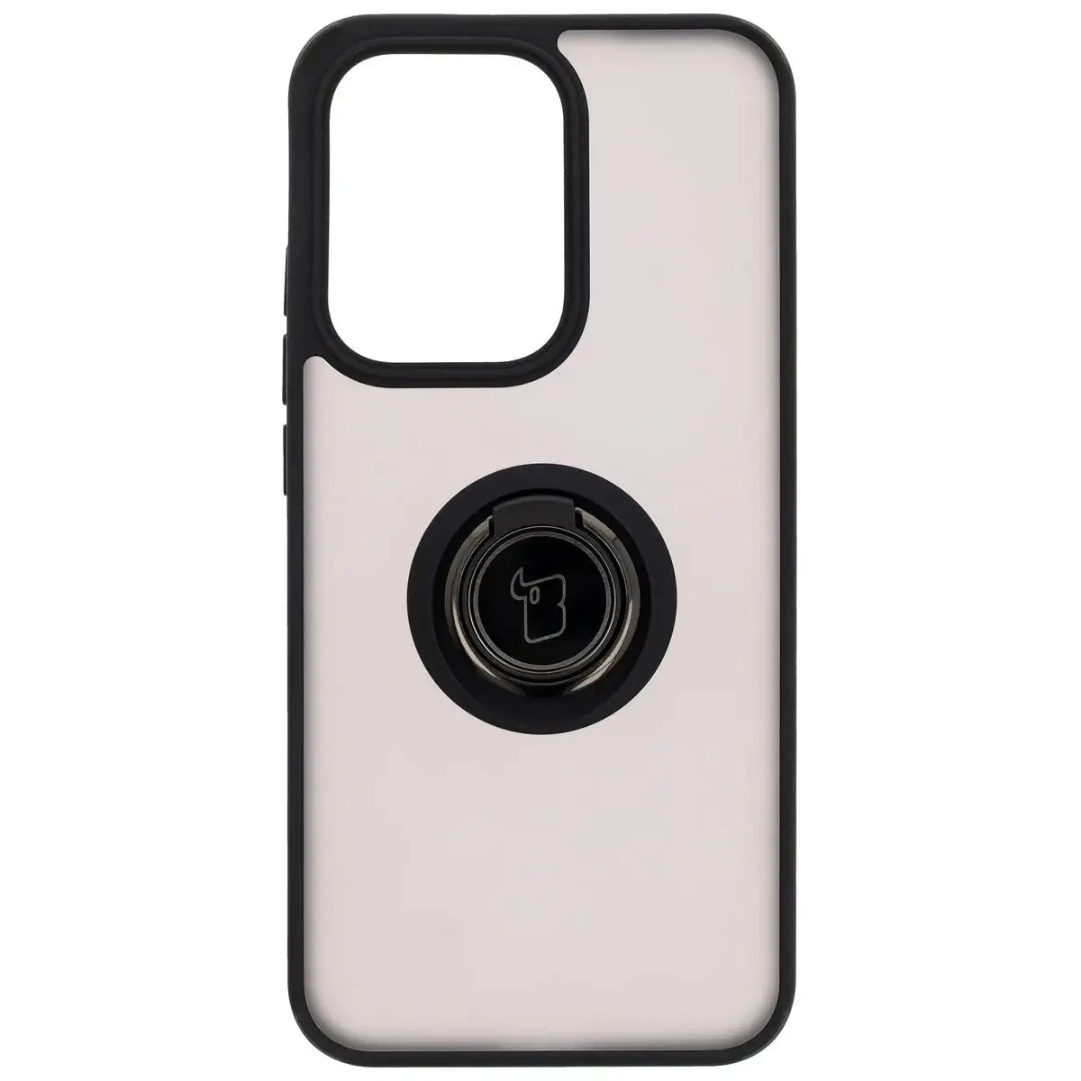 Handyhülle mit Fingergriff für Oppo Reno13, Bizon Case Hybrid Ring, getönt mit schwarzem Rahmen
