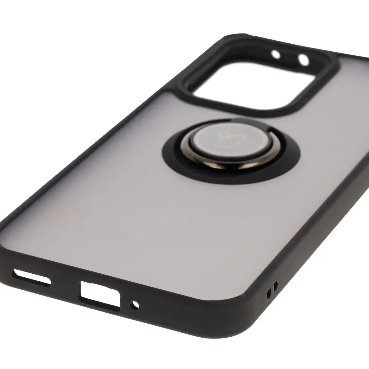 Handyhülle mit Fingergriff für Oppo Reno13 Pro, Bizon Case Hybrid Ring, getönt mit schwarzem Rahmen