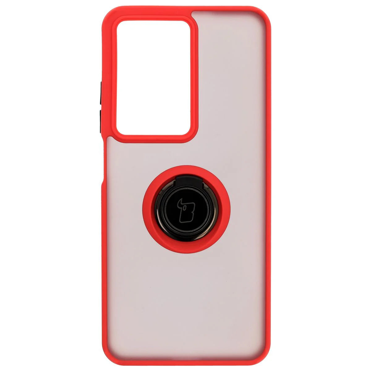 Handyhülle mit Fingergriff für Realme C75 4G / 14x 5G, Bizon Case Hybrid Ring, getönt mit rotem Rahmen
