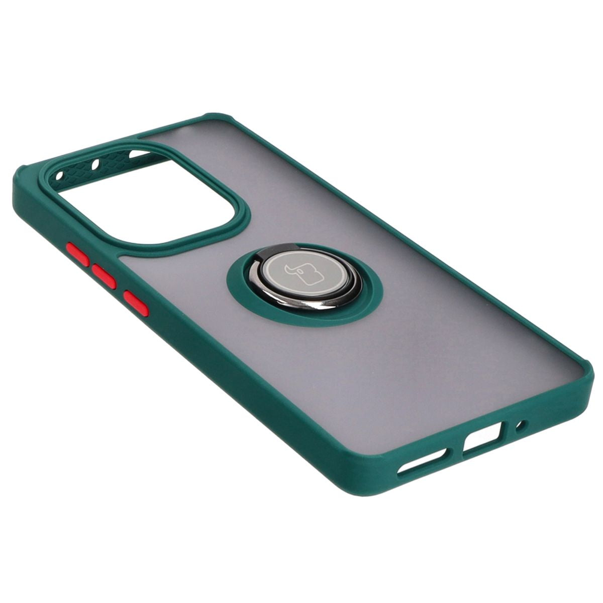 Schutzhülle für Xiaomi Redmi Note 13 Pro 4G/Poco M6 Pro 4G, Bizon Case Hybrid Ring, Dunkelgrün