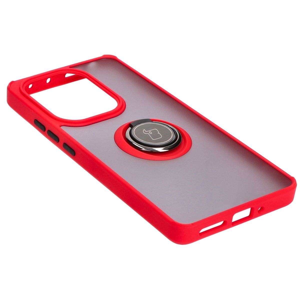 Schutzhülle für Xiaomi Redmi Note 13 Pro 4G/Poco M6 Pro 4G, Bizon Case Hybrid Ring, Rot