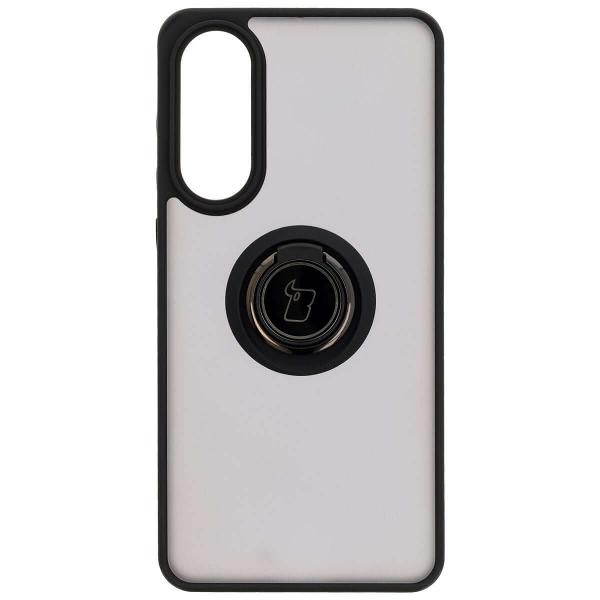 Handyhülle mit Fingergriff für Galaxy S25 Edge, Bizon Case Hybrid Ring, getönt mit schwarzem Rahmen