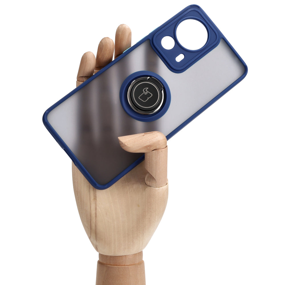 Schutzhülle Bizon Case Hybrid Ring für Xiaomi 13 Lite, Dunkelblau