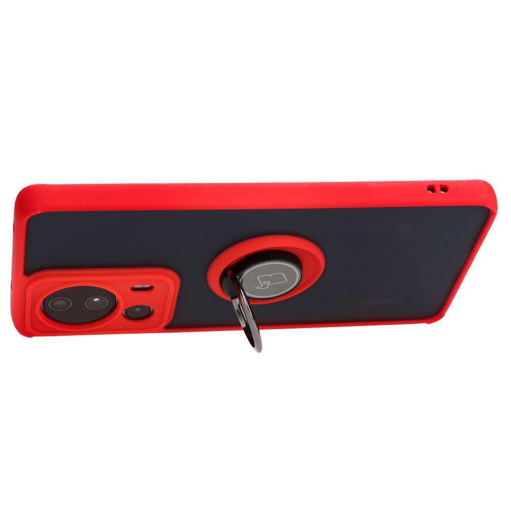 Schutzhülle Bizon Case Hybrid Ring für Xiaomi 13 Lite, Rot